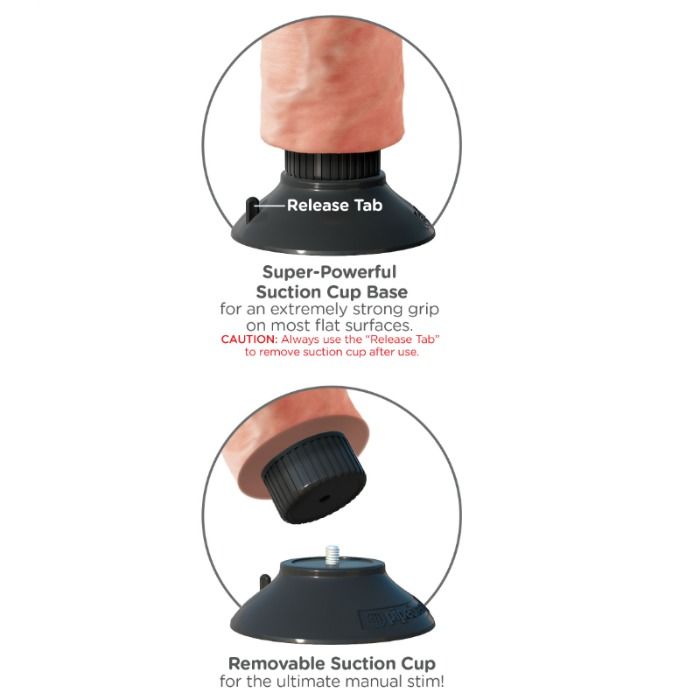 King Cock Vibrating 17.78 cm - Flesh