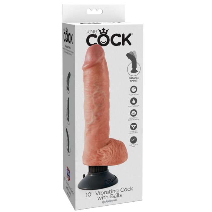 King Cock Vibrador Realístico con Testículos 25 cm