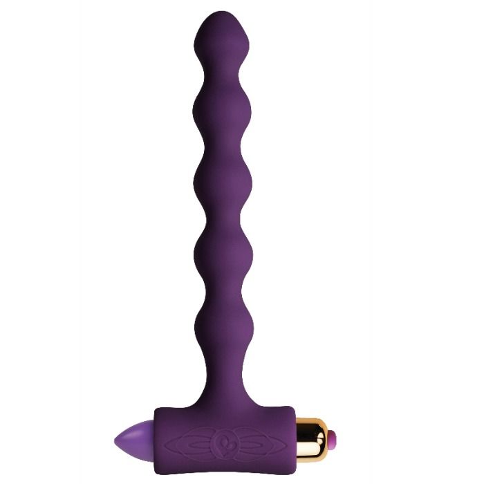 Rocks-Off Plug Anal Vibrador con Perlas Onduladas - Silicona Suave