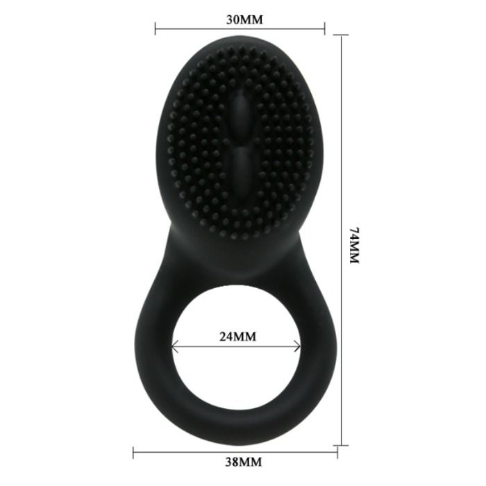 Pretty Love Cobra Vibrator Ring Black - Anillo Vibrador para Hombre