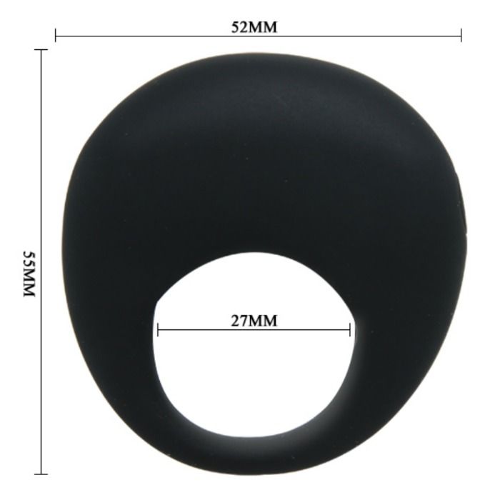 Pretty Love Trap Vibrator Ring Black - Anillo Vibrador para Hombre
