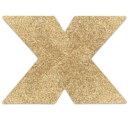 Bijoux Indiscrets Flash Cross Gold - Pezoneras Decorativas Doradas