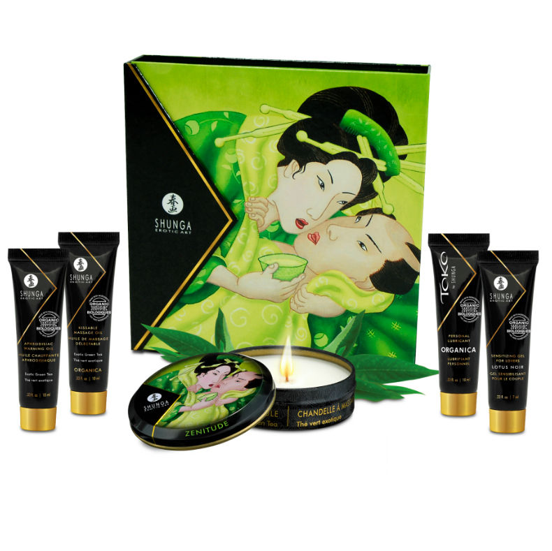 Shunga Secret Geisha Organic Green Tea Kit - Set de Masaje