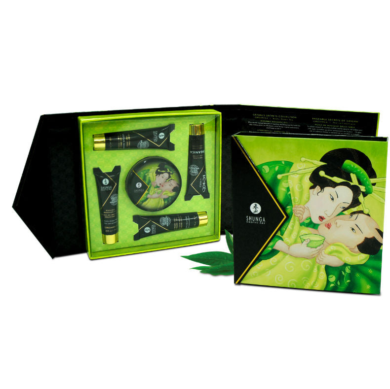 Shunga Secret Geisha Organic Green Tea Kit - Set de Masaje