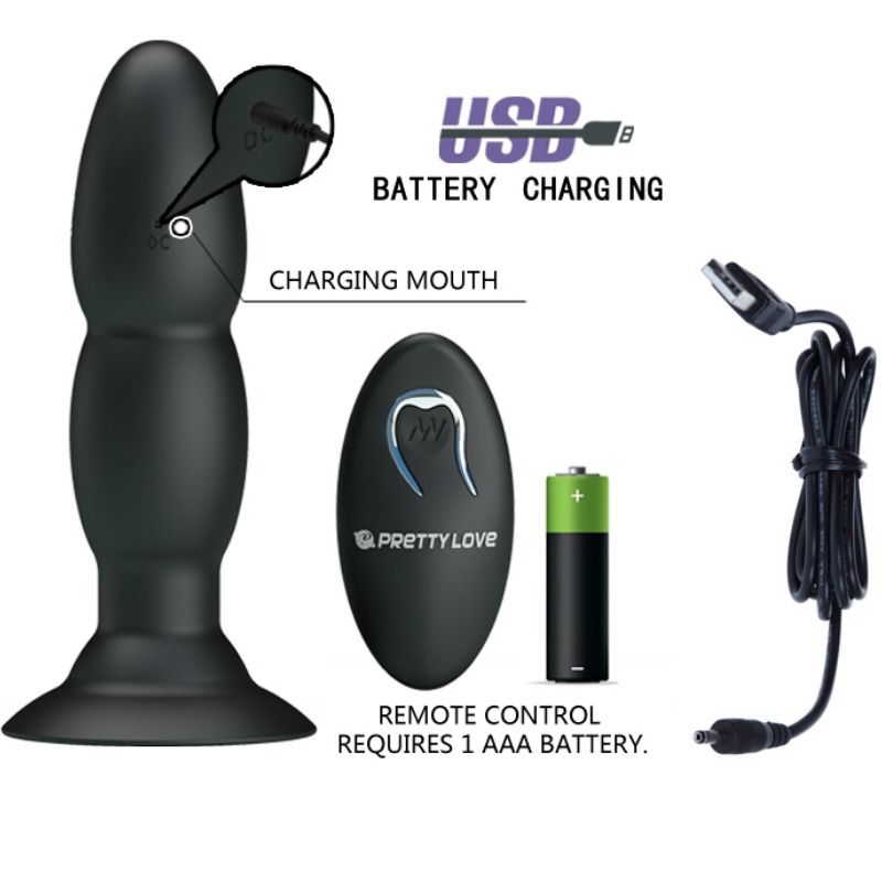 Pretty Love Plug Vibrador Anal con Control Remoto - Vibración y Rotación