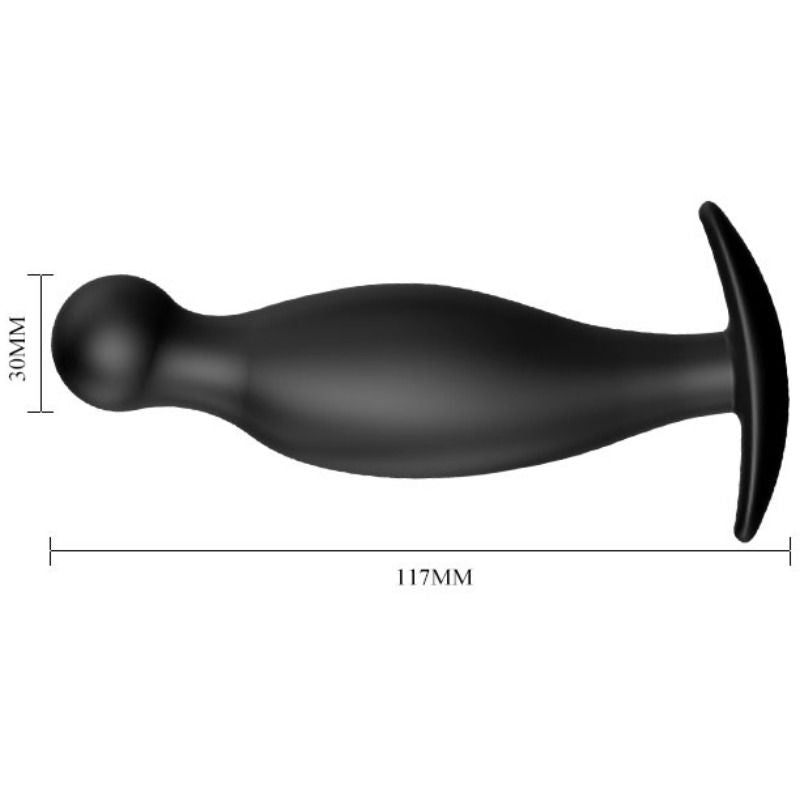 Pretty Love Silicone Anal Plug 11.7 cm Negro - Silicona Médica Premium