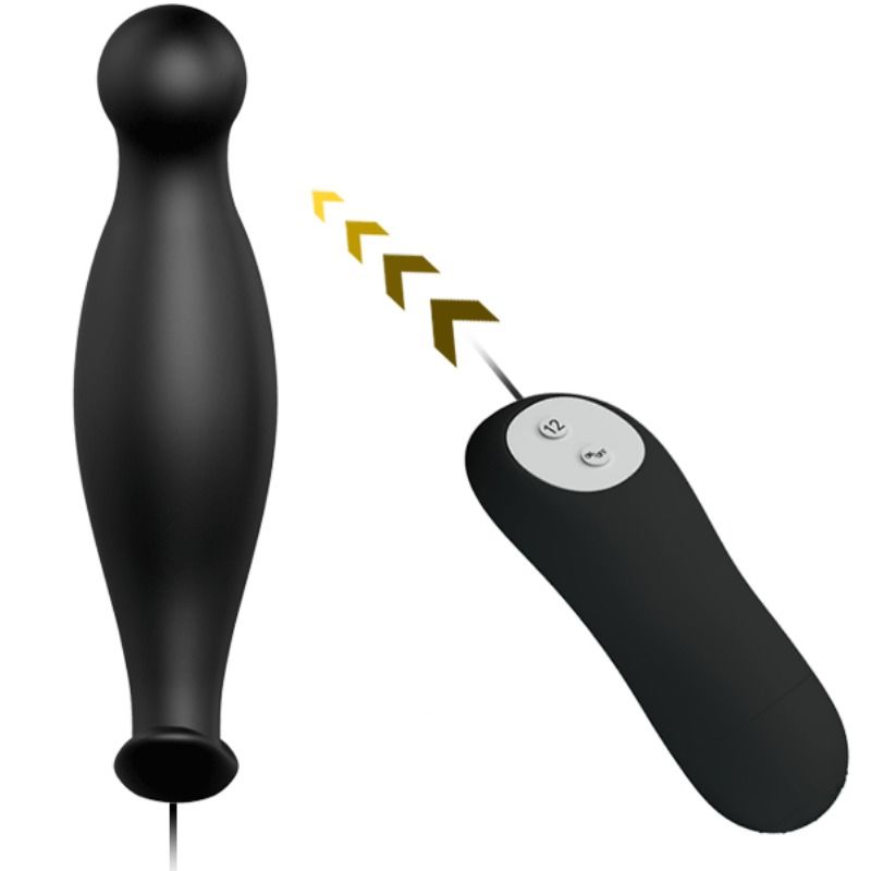 Pretty Love Plug Anal Silicona 12 Modos Vibración Control Remoto