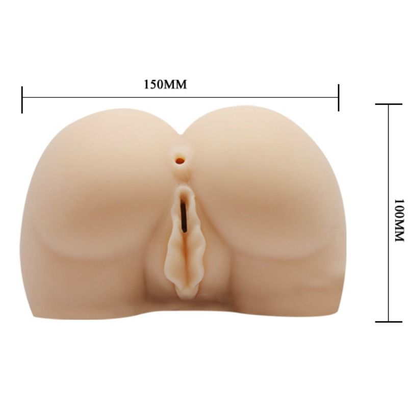 BAILE Realistic Vagina and Anus - Masturbador con Vibración y Control Remoto