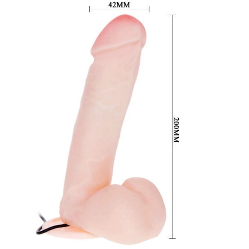 Baile Realistic Dildo 20 cm con Vibración y Rotación