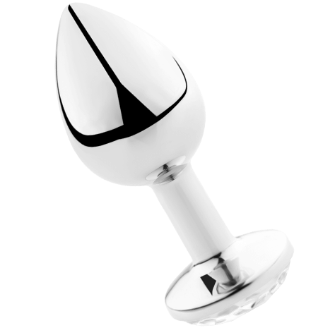 Plug Anal Aluminio Transparente 8 cm - Secretplay