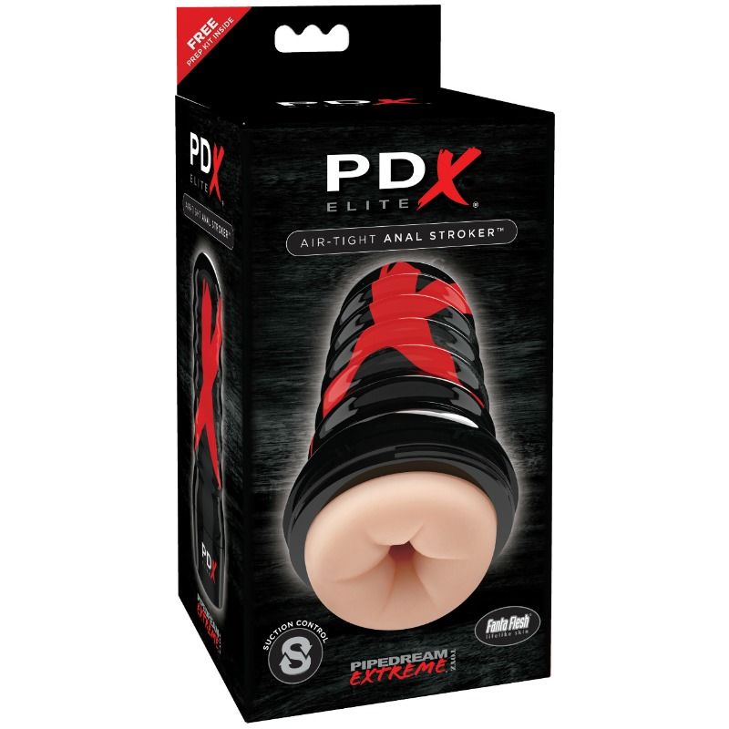 PDX Elite Air Tight Anal Stroker - Masturbador con Sistema de Succión Ajustable