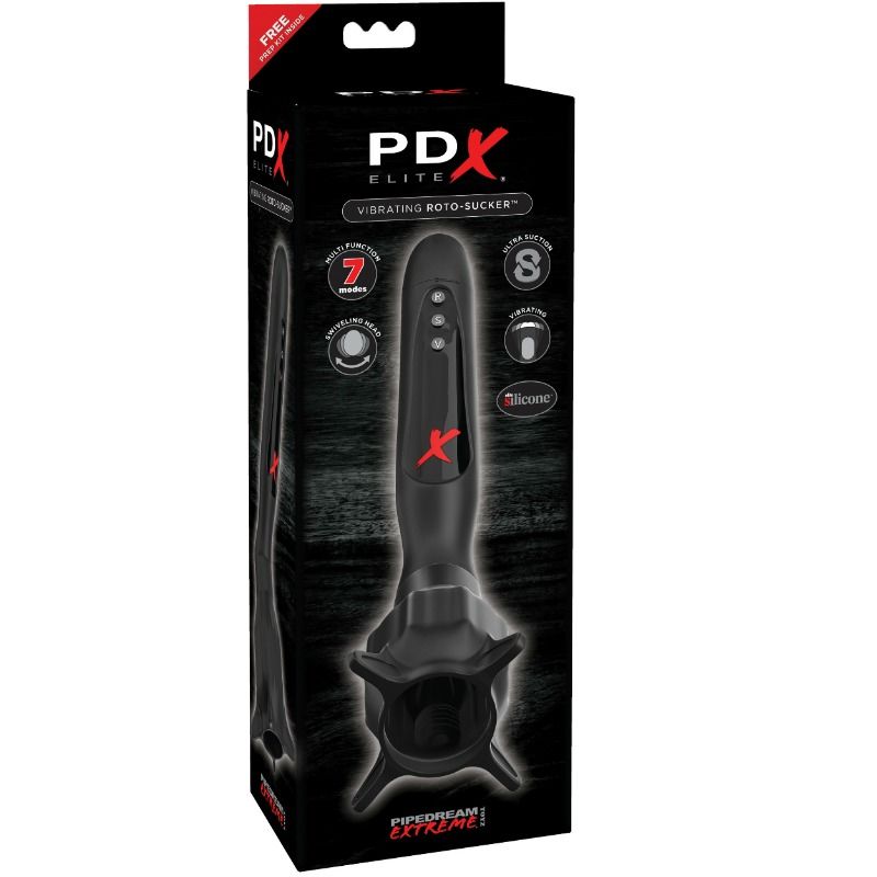 PDX Elite Vibrating Stimulator with Roto-Sucker Suction