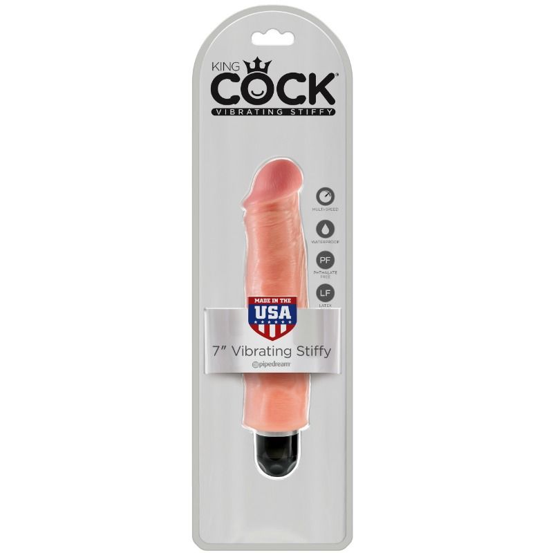 King Cock Vibrating Stiffy Flesh 17.8 cm