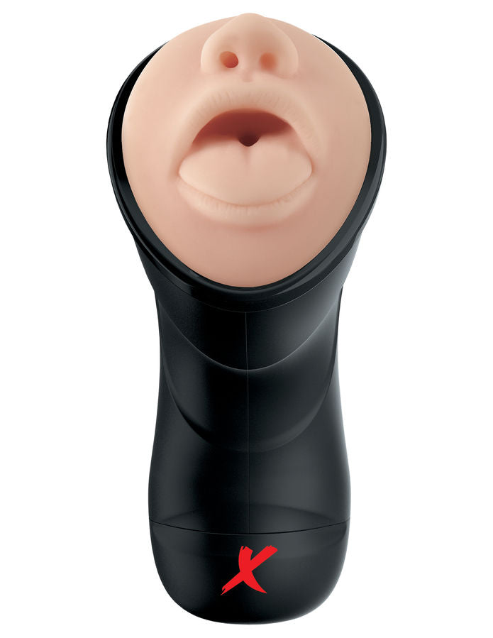 PDX Elite Deep Throat Vibrating Stroker - Masturbador Vibrador Realista