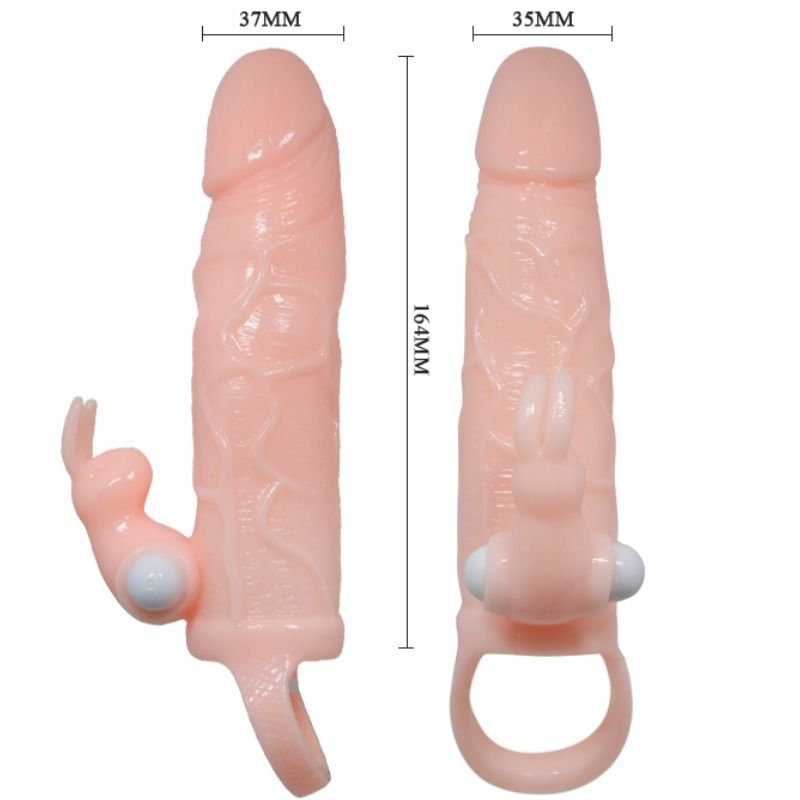 Brave Man Penis Cover with Rabbit and Double Engine - 16.5 cm