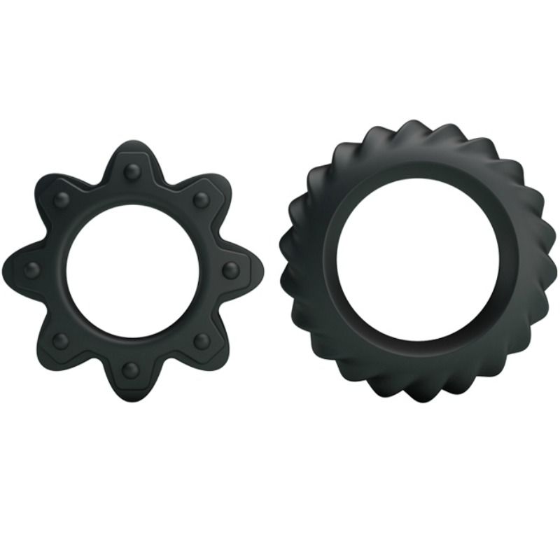 Kit 2 Anillos Peneanos Silicona Flowering - BAILE FOR HIM