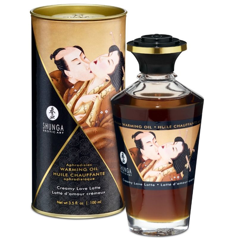 Shunga Coffee Flavor Heat Effect Massage Oil 100 ml