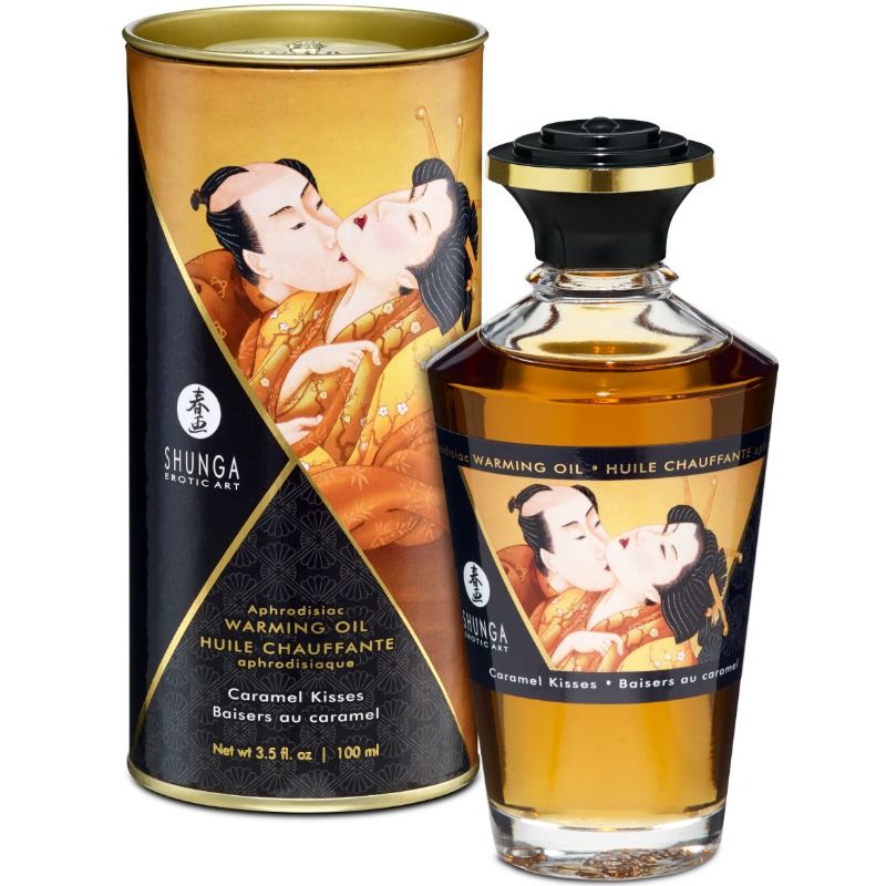 Shunga Massage Oil Efecto Calor Aroma Caramelo 100 ml