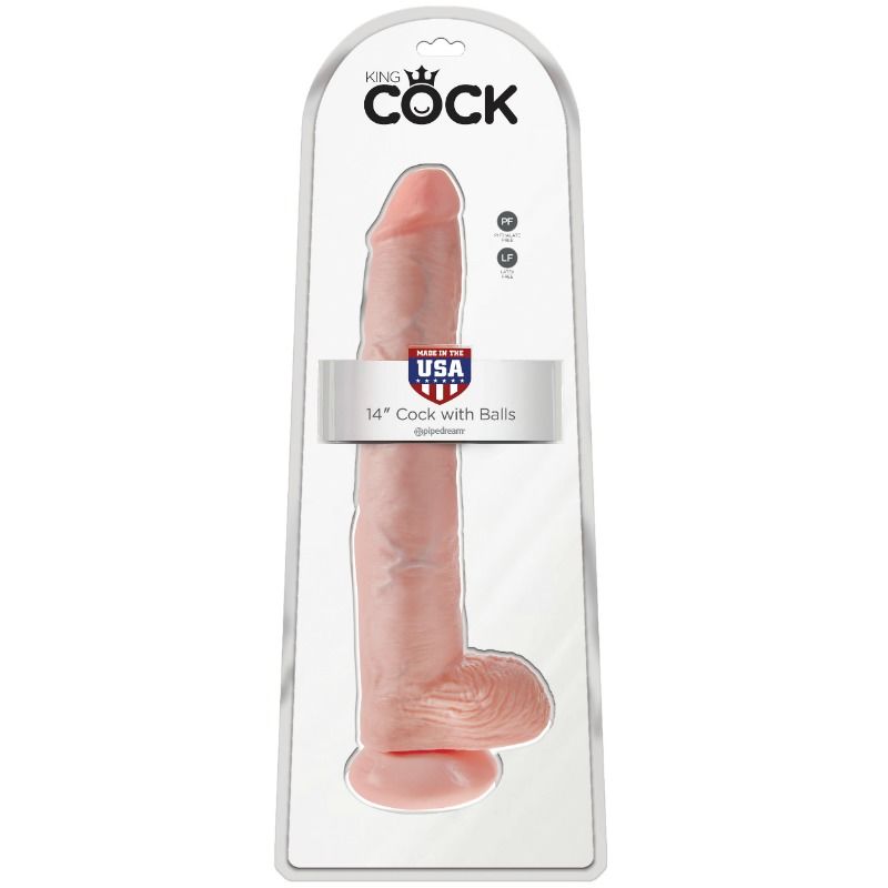King Cock Pene con Testículos 35,6 cm Color Natural