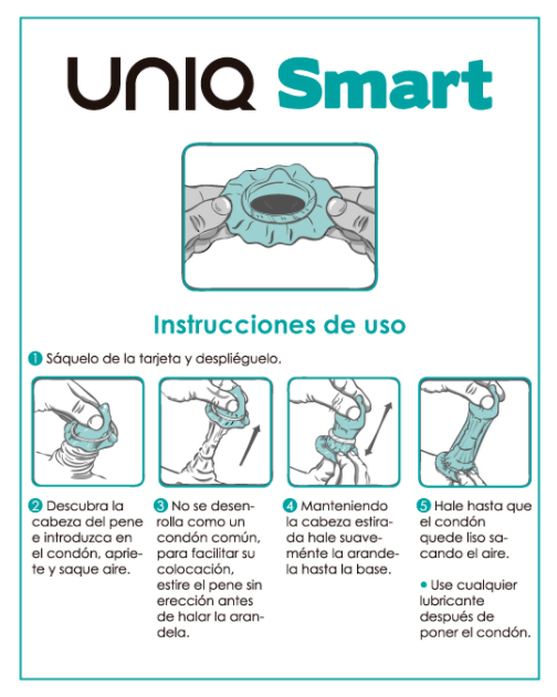 UNIQ Smart Latex Free - Preservativos Sin Látex 3 Unidades