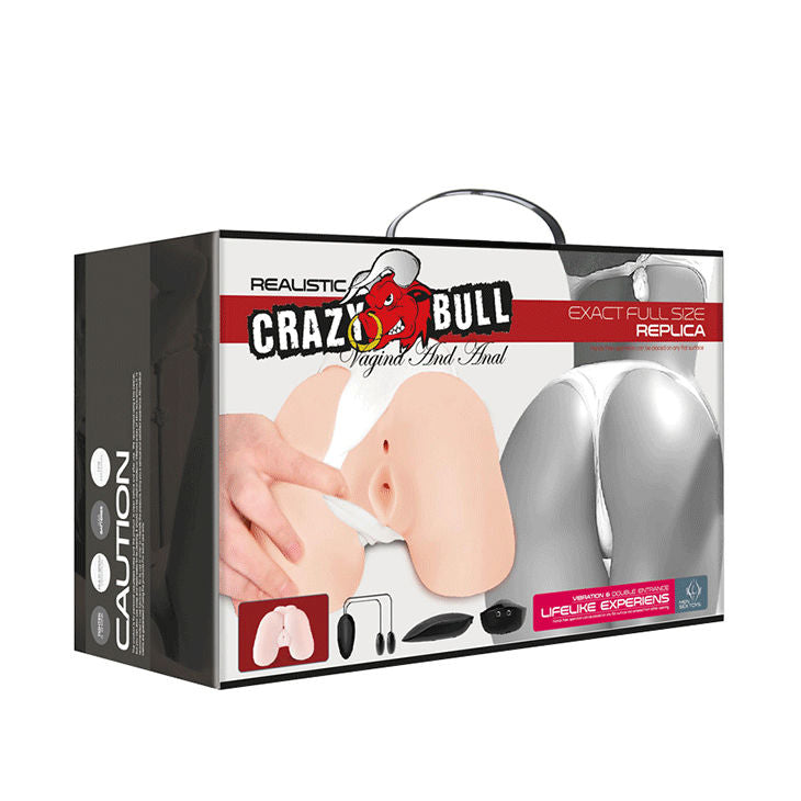 Crazy Bull Masturbador Realista con Vibración - Doble Entrada y Control Remoto