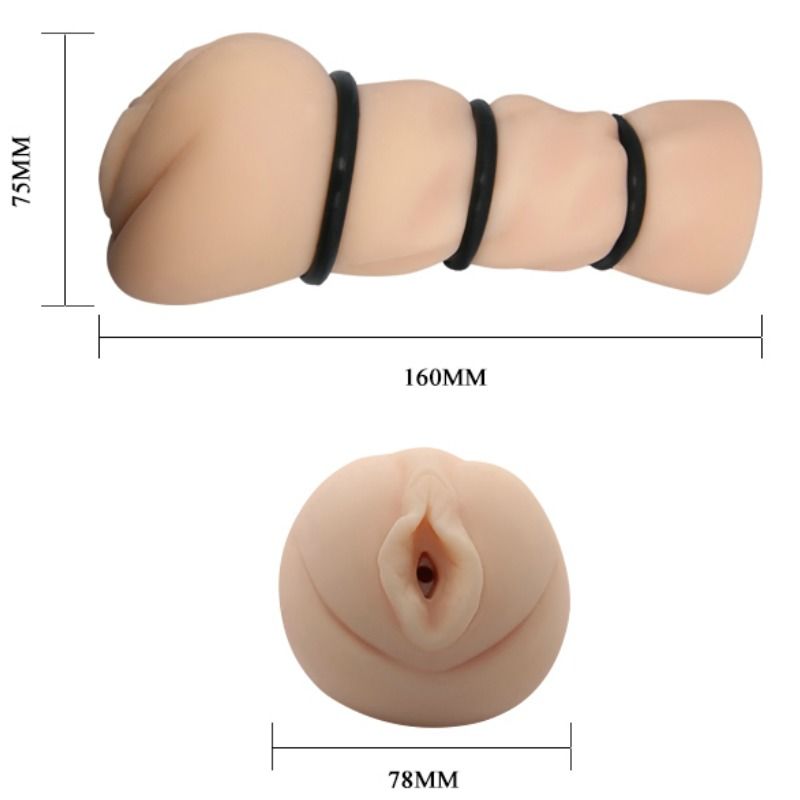 Crazy Bull Masturbador Vagina con Anillos de Silicona