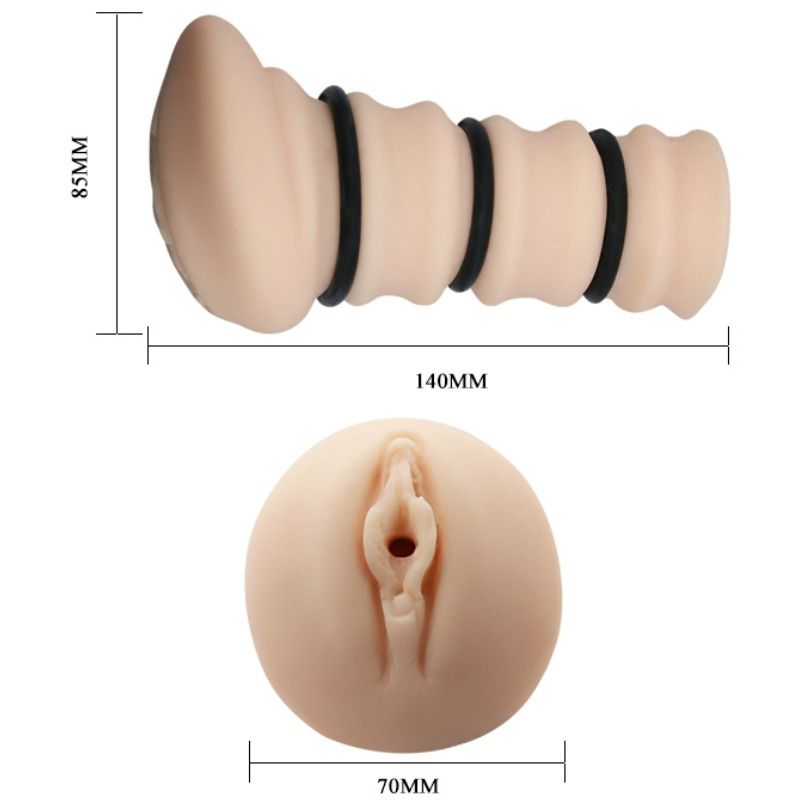 Crazy Bull Masturbador con Anillos - Modelo Vagina 3D Realista