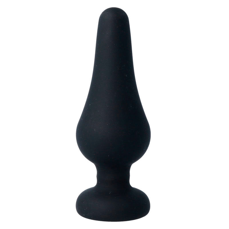 Plug Anal Pipo L Negro - Silicona Suave 13 cm con Base de Seguridad