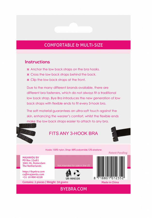 BYE-BRA Open Back Bra Adapter - Soporte para Espalda Descubierta