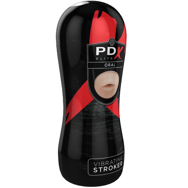 PDX Elite Vibrating Oral Stroker - Masturbador con Bullet Vibrador