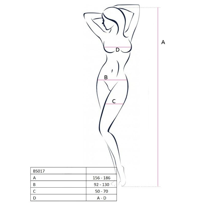 Bodystocking Negro Passion BS017 - Talla Única para Mujer