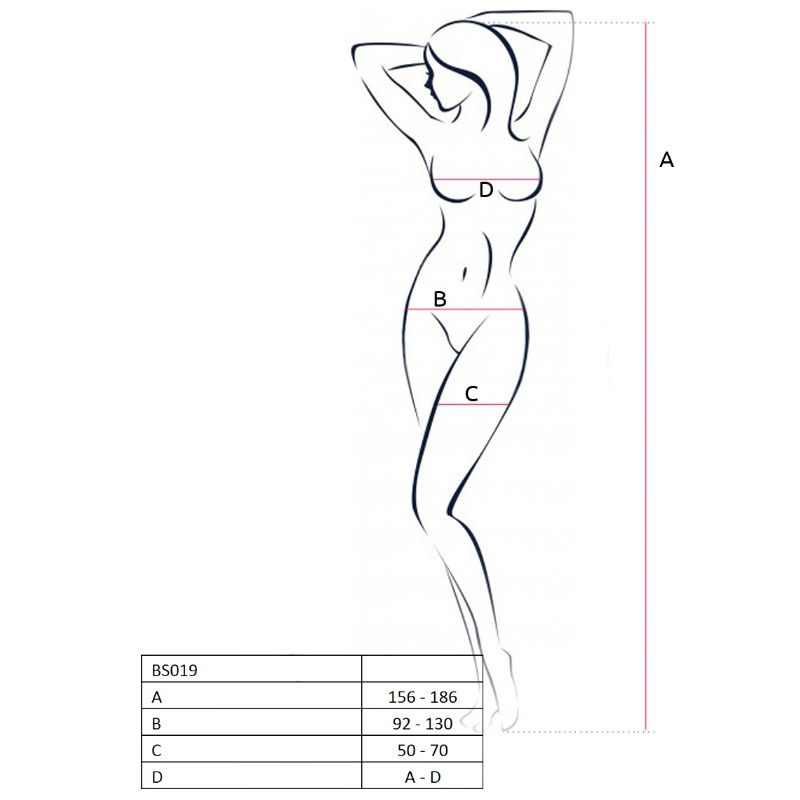 Bodystocking Negro Talla Única PASSION WOMAN BS019