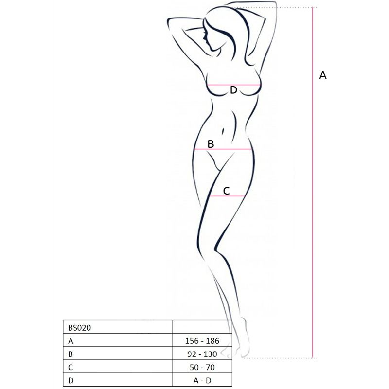 Bodystocking BS020 Passion Woman Blanco - Diseño Sexy con Encaje