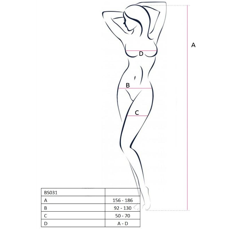 Bodystocking Passion Woman BS031 Red - Diseño Sensual Talla Única