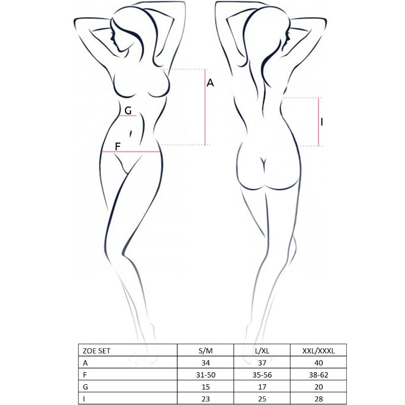Passion Woman Zoe Set - Conjunto Lingerie Sexy Talla S/M