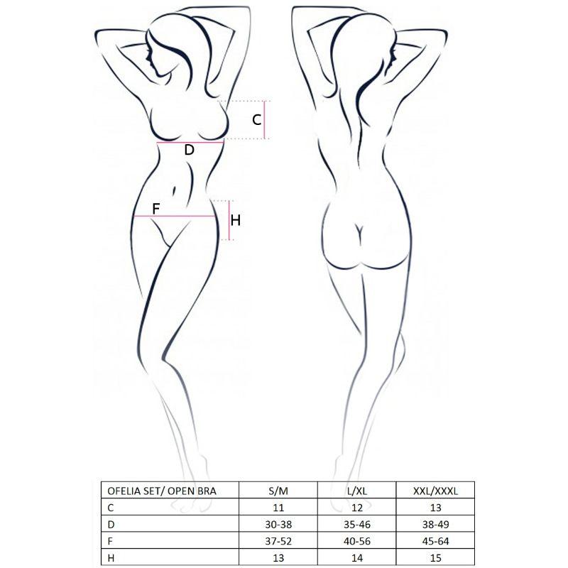 Passion Woman Ofelia Set - Conjunto de Lencería Sofisticado en Microfibre y Dentelle Reciclada