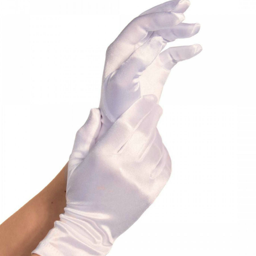 Guantes de Satén Leg Avenue - Blanco