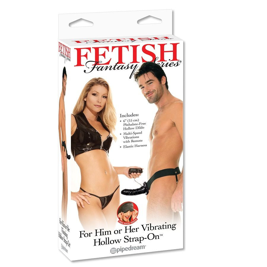 Fetish Fantasy Series - Vibrating Hollow Strap-On Black