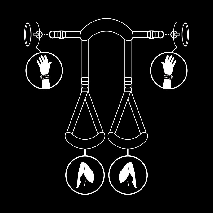 Fetish Submissive Open Legs Position - Esposas con Forro Neopreno