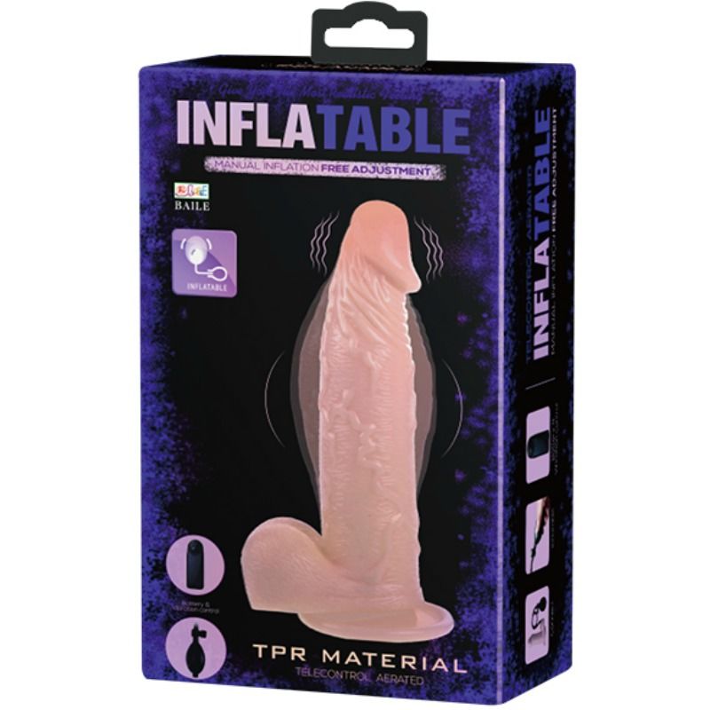 BAILE Dildo Realista Inflable y Vibrador - Material TPR