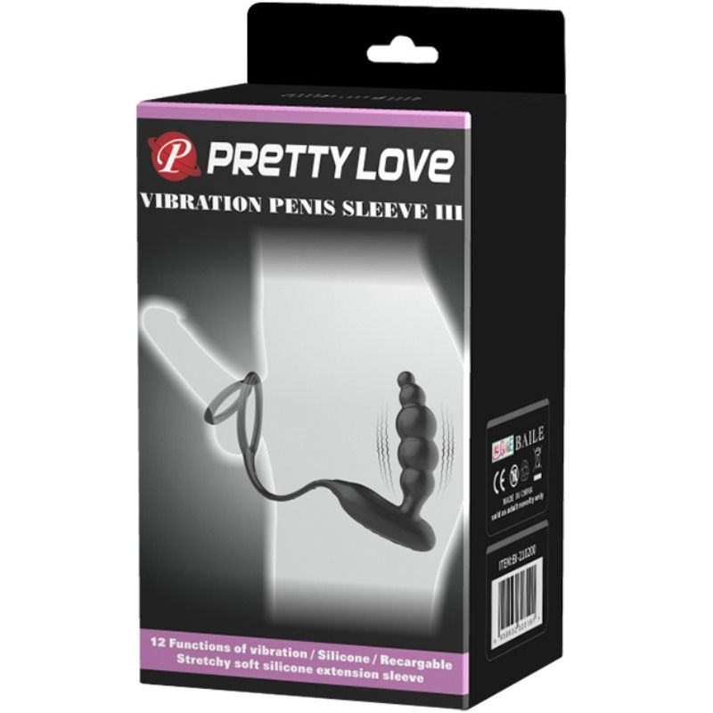 Pretty Love Bottom - Anillo Pene con Plug Vibrador de Próstata