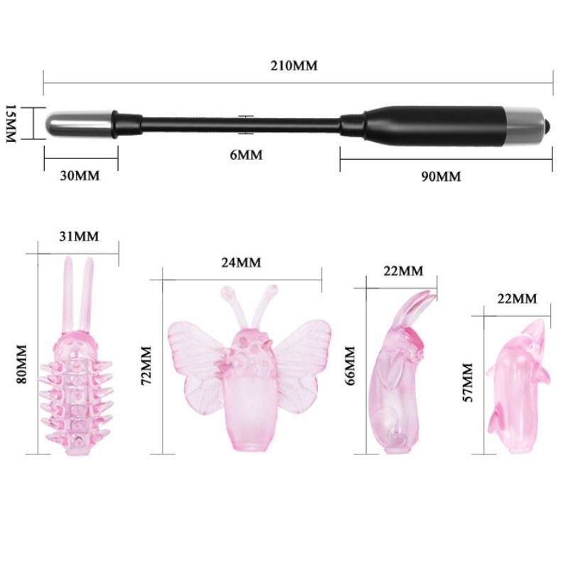 Baile Wizard Magic Wand Stimulator con Vibración