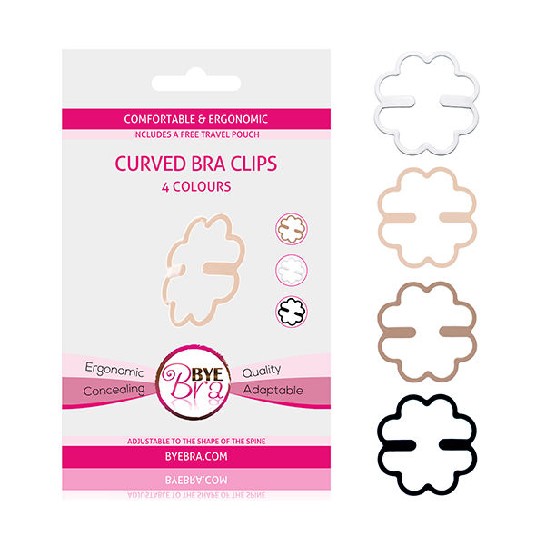 BYE-BRA Bra Clips - Pack de 3 Clips para Unir Tirantes de Sujetador