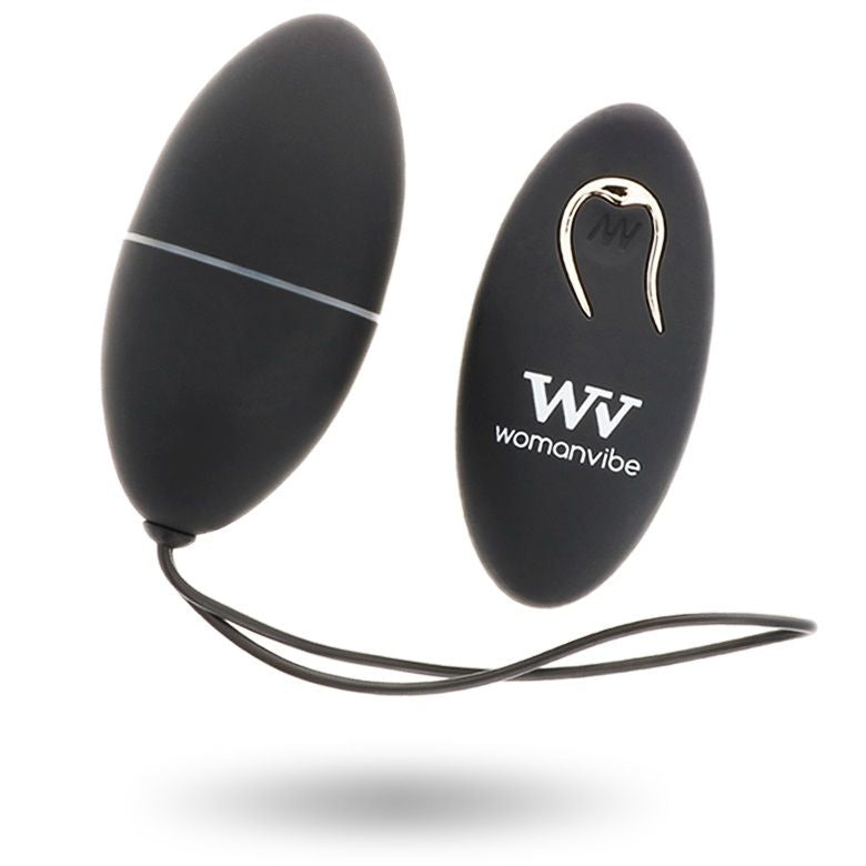 WOMANVIBE Alsan Egg Vibrador con Control Remoto Silicona Negra