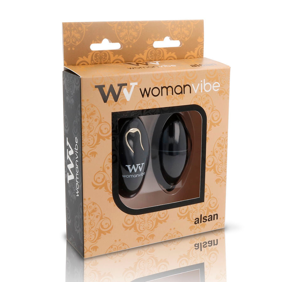 WOMANVIBE Alsan Egg Vibrador con Control Remoto Silicona Negra