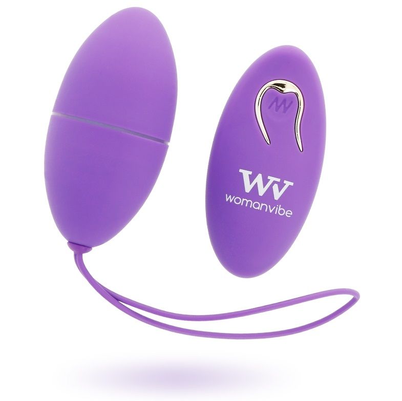 WOMANVIBE Alsan Huevo Vibrador Silicona Control Remoto Púrpura