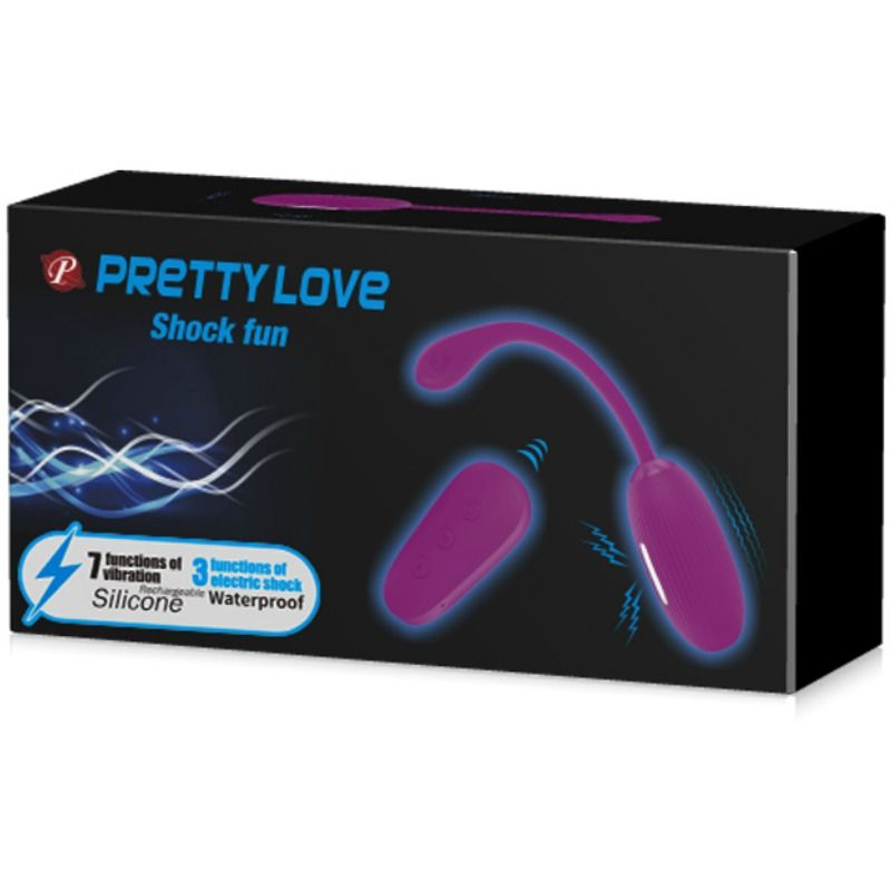 Pretty Love Shock Fun - Huevo Vibrador con Electroestimulación y Mando a Distancia
