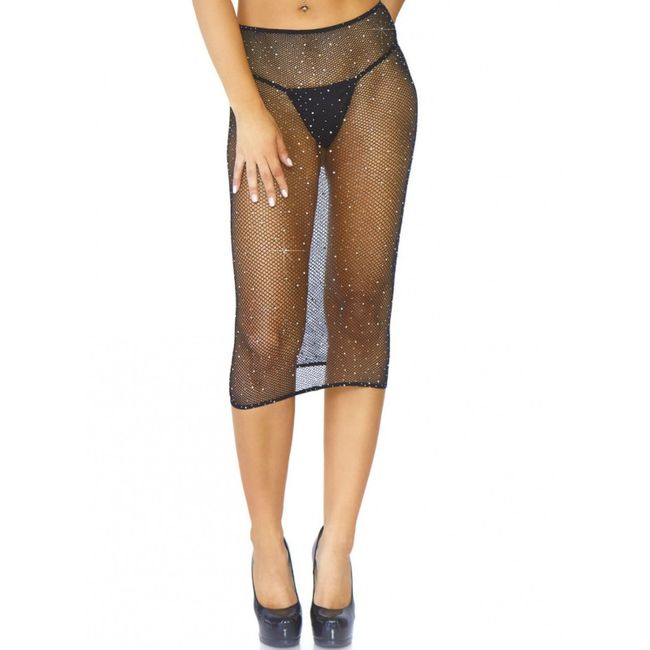 Leg Avenue Crystalized Fishnet Multidress Black - Vestido de Red Sensual