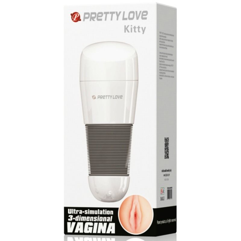 Pretty Love Kitty White - Masturbador Masculino con Diseño Realista