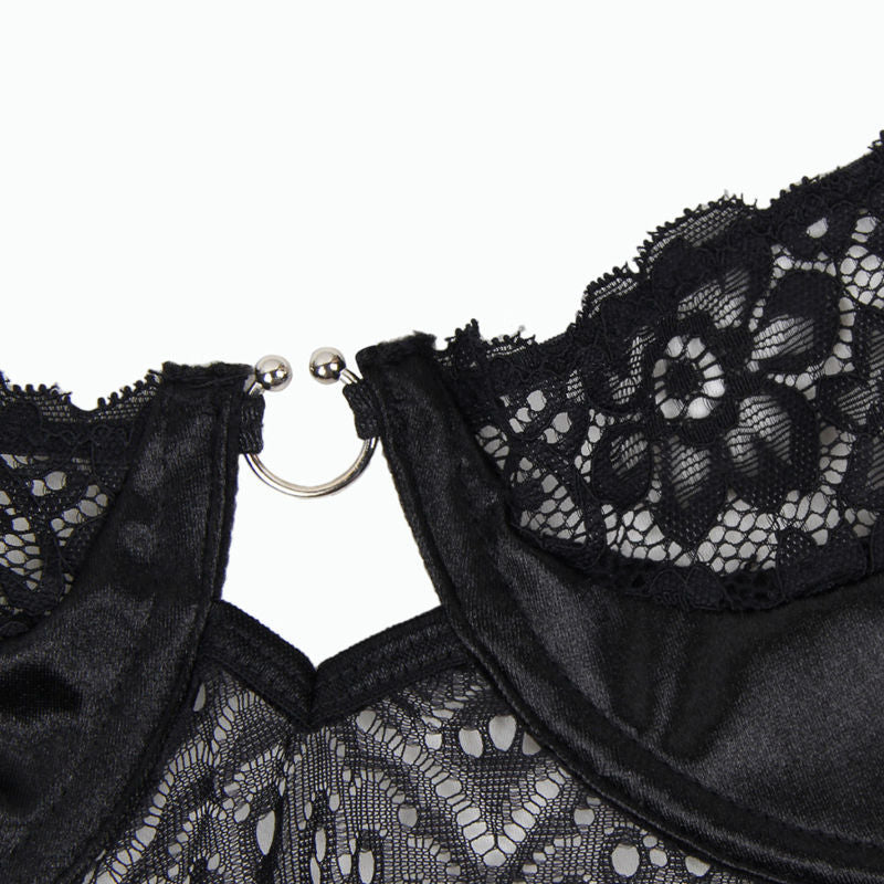 Subblime Corset y Cinturón Negro S/M - Lencería Sensual